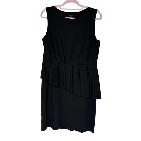 Ann Taylor Black Sleeveless Bodycon Stretchy Pullover Event Dress Size 12P - Picture 1 of 9